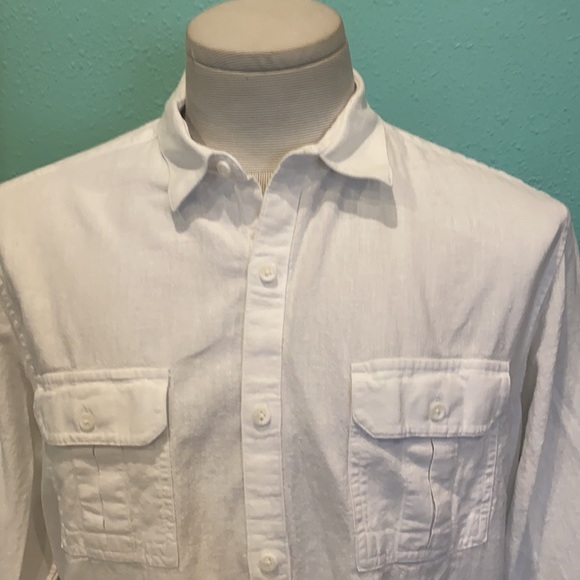 Marc Anthony linen button down shirt. Size L - Picture 2 of 5